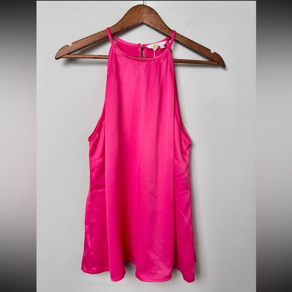 NWT BODEN Strappy Halterneck Satin Blouse Top in Watermelon Pink Size 10/Medium - Picture 5 of 15